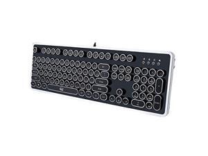 Adesso Keyboard AKB-636UB Desktop Mechanical Typewriter Keyboard Retail Adesso Keyboard AKB-636UB Desktop Mechanical Typewriter Keyboard Retail