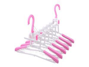 Plastic Wardrobe Foldable Multifunction 6 Hangers Clothes Hanging Tool Pink Plastic Wardrobe Foldable Multifunction 6 Hangers Clothes Hanging Tool Pink