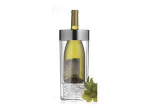 Prodyne Wi9 Acrylic Wine Cooler With Chrome Brushed Rim Keeps Prodyne Wi9 Acrylic Wine Cooler With Chrome Brushed Rim Keeps