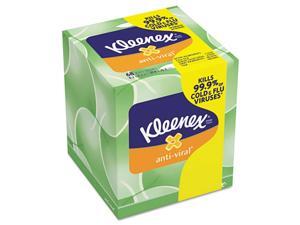Kleenex 25836CT Anti-Viral Facial Tissue, 3-Ply, 68 Sheets/Box, 27 Boxes/Carton, 1 Carton Kleenex 25836CT Anti-Viral Facial Tissue, 3-Ply, 68 Sheets/Box, 27 Boxes/Carton, 1 Carton