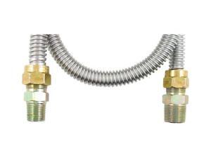 Gas Range & Gas Furnace Flex-Line (48" gas range, fitted with 1/2" MIP (tapped with 3/8" FIP) x 3/4" MIP (tapped with 1/2" FIP); Polybagged) - 30-3141-48B(BAGGED) Gas Range & Gas Furnace Flex-Line (48" gas range, fitted with 1/2" MIP (tapped with 3/8" FIP) x 3/4" MIP (tapped with 1/2" FIP); Polybagged) - 30-3141-48B(BAGGED)