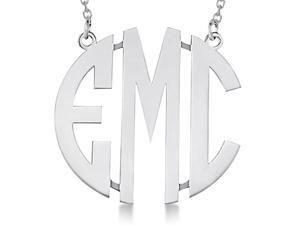 Bold-Face Custom Initial Monogram Pendant N