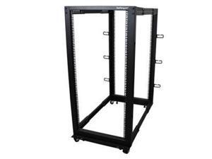 StarTech.com 25U Adjustable Depth Open Frame 4 Post Server Rack w/ Casters / Levelers and Cable Management Hooks StarTech.com 25U Adjustable Depth Open Frame 4 Post Server Rack w/ Casters / Levelers and Cable Management Hooks