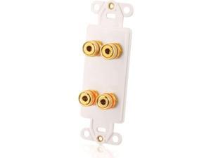 Decorative Gold 2-Pair Banana Jack Insert Decorative Gold 2-Pair Banana Jack Insert