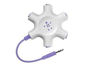 Belkin Purple F8Z274btPUR 3.5mm Connector Rockstar Headphone Splitter Belkin Purple F8Z274btPUR 3.5mm Connector Rockstar Headphone Splitter