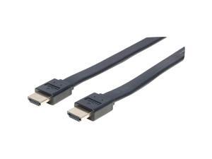 Manhattan 391498 10ft Flat High Speed HDMI Cable With Ethernet Black Manhattan 391498 10ft Flat High Speed HDMI Cable With Ethernet Black