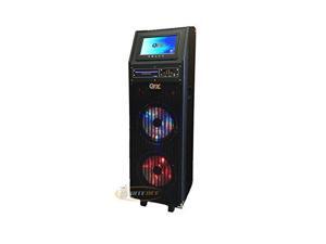 QFX PBX-410206BTD Rechargeable Battery-Powered Portable Bluetooth Karaoke PA Speaker, Black QFX PBX-410206BTD Rechargeable Battery-Powered Portable Bluetooth Karaoke PA Speaker, Black