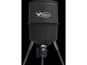 Wildgame Quick Set 225# 30gal Black Poly Barrel Feeder w/Trip Wildgame Quick Set 225# 30gal Black Poly Barrel Feeder w/Trip