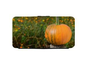 Pumpkin Sitting Atop Weathered Wooden Fence In Pumpkin Patch Samsung Galaxy S8 Leather Flip Phone Case Pumpkin Sitting Atop Weathered Wooden Fence In Pumpkin Patch Samsung Galaxy S8 Leather Flip Phone Case
