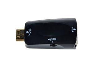 1080P Mini HDMI Male to VGA Female Video Audio Adapter with 3.5mm Audio 1080P Mini HDMI Male to VGA Female Video Audio Adapter with 3.5mm Audio
