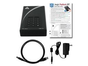 APRICORN Aegis Padlock DT 6TB USB 3.0 FIPS 140-2 Encrypted USB 3.0 Desktop Hard Drive with PIN Access ADT-3PL256F-6000 Black APRICORN Aegis Padlock DT 6TB USB 3.0 FIPS 140-2 Encrypted USB 3.0 Desktop Hard Drive with PIN Access ADT-3PL256F-6000 Black