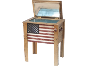Backyard Expressions 57 Quart Wooden Flag Cooler Backyard Expressions 57 Quart Wooden Flag Cooler