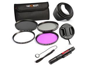 K&F Concept® 52mm UV CPL FLD ND4 Neutral Density Circular Polarizing Filter Kit Lens Hood Cap K&F Concept® 52mm UV CPL FLD ND4 Neutral Density Circular Polarizing Filter Kit Lens Hood Cap