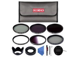 Beschoi 52mm UV Protection Lens Filters Kit (UV + CPL + ND2 + ND4 + ND8, Graduated Color Gray) Slim Lens Filter Set for DSLR Camera Beschoi 52mm UV Protection Lens Filters Kit (UV + CPL + ND2 + ND4 + ND8, Graduated Color Gray) Slim Lens Filter Set for DSLR Camera