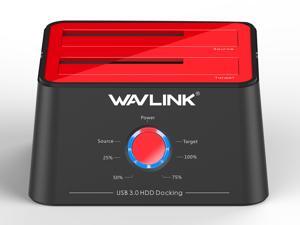 Wavlink Updated Hard drive Docking Station - USB 3.0 to SATA Dual Bay HDD Docking Station in Red For 2.5 & 3.5 In. HDD/SSD SATA I/II/III- Support Offline Clone / Duplicator / Backup / UASP Functions Wavlink Updated Hard drive Docking Station - USB 3.0 to SATA Dual Bay HDD Docking Station in Red For 2.5 & 3.5 In. HDD/SSD SATA I/II/III- Support Offline Clone / Duplicator / Backup / UASP Functions
