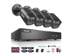 ANNKE 8CH Security System 720P DVR 1080P NVR Video Recorder and (4) 1280TVL Weatherproof Surveillance Cameras with IR-Cut Built-in, QR Code Quick Scan Remote Access Viewing No HDD Included ANNKE 8CH Security System 720P DVR 1080P NVR Video Recorder and (4) 1280TVL Weatherproof Surveillance Cameras with IR-Cut Built-in, QR Code Quick Scan Remote Access Viewing No HDD Included