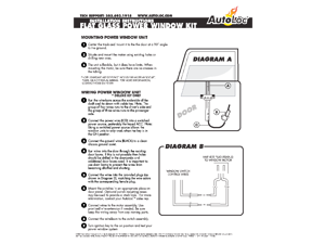 AutoLoc Power Accessories KLT5120 2 Door Flat Power Window Kit U-Wire Driver/Passengers 12 AutoLoc Power Accessories KLT5120 2 Door Flat Power Window Kit U-Wire Driver/Passengers 12