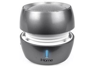 iHome IBT73SC Portable Bluetooth Wireless Color Changing Rechargeable Speaker w/3.5mm Auxiliary Jack (Gray) - B iHome IBT73SC Portable Bluetooth Wireless Color Changing Rechargeable Speaker w/3.5mm Auxiliary Jack (Gray) - B