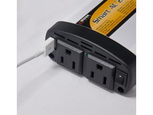 Wagan SmartAC DC-to-AC Power Inverter - Input Voltage: 12 V DC - Output Voltage: 5 V DC, 110 V AC - Continuous Power: 200 W Wagan SmartAC DC-to-AC Power Inverter - Input Voltage: 12 V DC - Output Voltage: 5 V DC, 110 V AC - Continuous Power: 200 W