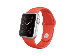 Apple - Apple Watch Sport 38mm Silver Aluminum Case - Orange Sport Band Smartwatch Smart for iPhone MLCF2LL/A Apple - Apple Watch Sport 38mm Silver Aluminum Case - Orange Sport Band Smartwatch Smart for iPhone MLCF2LL/A