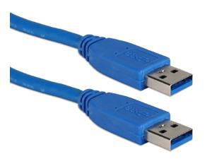 QVS CC2229C-06 6 ft. USB 3.0 & 3.1 Type A Male to Male 5Gbps Blue Cable QVS CC2229C-06 6 ft. USB 3.0 & 3.1 Type A Male to Male 5Gbps Blue Cable