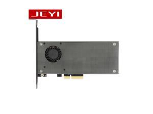 JEYI SK9 M.2 NVMe(M Key)&NGFF(B Key) SSD to PCI-E 3.0 x4 Adapter Converter Card with Cooling Fan and Solid Aluminum Shield JEYI SK9 M.2 NVMe(M Key)&NGFF(B Key) SSD to PCI-E 3.0 x4 Adapter Converter Card with Cooling Fan and Solid Aluminum Shield