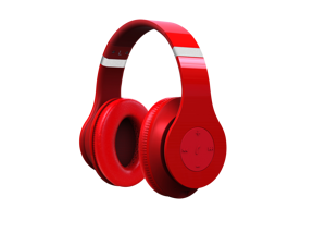 Fuji Labs Red AUFJ-W-HD2000-RE Bluetooth Wireless HD2000 Professional Stereo Headphones Fuji Labs Red AUFJ-W-HD2000-RE Bluetooth Wireless HD2000 Professional Stereo Headphones