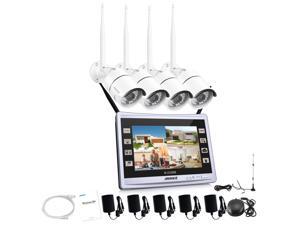ANNKE 960P HD wireless Security System 4-Channel Wi-Fi NVR with 11 inch LCD Screen Built-in and (4) 1.3MP 1080960 IP Cameras, Smart Motion Detection and Email Alert NO HDD ANNKE 960P HD wireless Security System 4-Channel Wi-Fi NVR with 11 inch LCD Screen Built-in and (4) 1.3MP 1080960 IP Cameras, Smart Motion Detection and Email Alert NO HDD