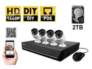Reolink RLK8-410B4 8CH NVR with 4 Cameras Home Security Camera System Reolink RLK8-410B4 8CH NVR with 4 Cameras Home Security Camera System