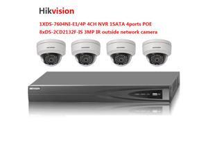 Upgradable Hikvision 4CH NVR DS-7604NI-E1/4P with 1SATA 4POE and Hikvision 4xDS-2CD2132F-IS 3MP outside IR POE IP camera surveillance system kits poe Upgradable Hikvision 4CH NVR DS-7604NI-E1/4P with 1SATA 4POE and Hikvision 4xDS-2CD2132F-IS 3MP outside IR POE IP camera surveillance system kits poe