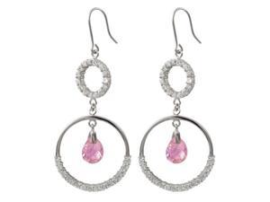 Dlux Jewels Sterling Silver Euro wire Earrings Cubic Zirconia Dlux Jewels Sterling Silver Euro wire Earrings Cubic Zirconia