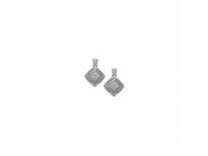 Fine Jewelry Vault UBNER40889W14CZ April Birthstone CZ Square Earrings in 14K White Gold - 0.75 CT TGW , 8 Stones Fine Jewelry Vault UBNER40889W14CZ April Birthstone CZ Square Earrings in 14K White Gold - 0.75 CT TGW , 8 Stones