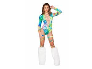 Roma Costume 3293-TD-S-M Printed Lace-up Long Sleeved Romper, Tie Dye - Small & Medium Roma Costume 3293-TD-S-M Printed Lace-up Long Sleeved Romper, Tie Dye - Small & Medium