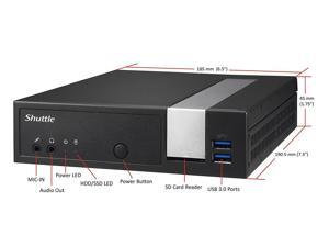 Shuttle XPC Slim DX30, Intel Apollolake Celeron J3355, Gigabit LAN, Dual COM Port, Fanless Design, DDR3L SODIMM Max 16GB Shuttle XPC Slim DX30, Intel Apollolake Celeron J3355, Gigabit LAN, Dual COM Port, Fanless Design, DDR3L SODIMM Max 16GB
