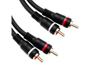 Offex High Quality RCA Stereo Audio Cable, Dual RCA Male, 2 channel (Right and Left), Gold-plated Connectors, 50 foot Offex High Quality RCA Stereo Audio Cable, Dual RCA Male, 2 channel (Right and Left), Gold-plated Connectors, 50 foot