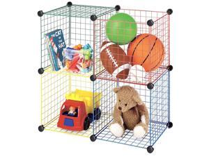 Whitmor Storage Rack - 14.5" Width x 14.5" Depth - Red, Blue, Green, Yellow - Steel, Plastic - 1 Whitmor Storage Rack - 14.5" Width x 14.5" Depth - Red, Blue, Green, Yellow - Steel, Plastic - 1