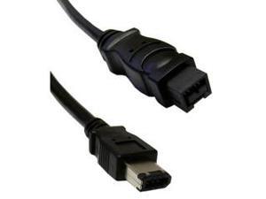 IEEE-1394A, 9P to 6P, FireWire 400 Cable, Black, 6 ft IEEE-1394A, 9P to 6P, FireWire 400 Cable, Black, 6 ft