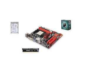 AMD Athlon II X2 270 3.4GHz AM3 Dual-Core Processor,BIOSTAR A880GZ Micro ATX AMD Motherboard, CORSAIR XMS 4GB DDR3 1333 Memory, Seagate 1TB Hard Drive.