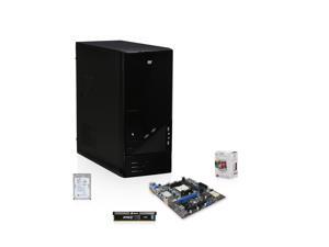 AMD A4-5300 Trinity 3.4GHz FM2 Dual-Core APU (CPU + GPU) with AMD Radeon HD 7480D, MSI FM2-A75MA-E35 A75 HDMI USB 3.0 Micro ATX AMD Motherboard, CORSAIR 4GB DDR3 1333 Memory, Seagate 1TB Hard Drive, LOGISYS Black SOHO Case w/ 480W PSU