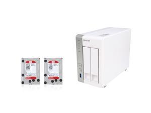 QNAP TS-231 2-Bay Personal Cloud NAS Diskless System with DLNA, (2x) Western Digital Red NAS Hard Drive 4TB Intellipower QNAP TS-231 2-Bay Personal Cloud NAS Diskless System with DLNA, (2x) Western Digital Red NAS Hard Drive 4TB Intellipower