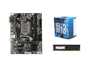 Intel Core i3-6100 LGA 1151 CPU, GIGABYTE GA-H110M-S2H mATX, G.SKILL NT Series 8GB DDR4 2400 MEM Intel Core i3-6100 LGA 1151 CPU, GIGABYTE GA-H110M-S2H mATX, G.SKILL NT Series 8GB DDR4 2400 MEM