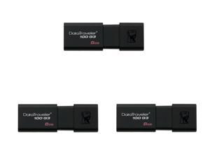 (3x) Kingston 8GB DataTraveler 100 G3 USB 3.0 Flash Drive (DT100G3/8GB) (3x) Kingston 8GB DataTraveler 100 G3 USB 3.0 Flash Drive (DT100G3/8GB)