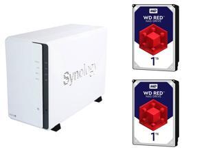 Synology DS216j Diskless System NAS DiskStation (2-Bay), (2x) WD Red 1TB 5400 RPM NAS HDD Synology DS216j Diskless System NAS DiskStation (2-Bay), (2x) WD Red 1TB 5400 RPM NAS HDD