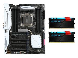RGB Combo: ASUS X99-DELUXE II ATX Intel Motherboard, GeIL EVO X 16GB (2 x 8GB) DDR4 3200 Memory RGB Combo: ASUS X99-DELUXE II ATX Intel Motherboard, GeIL EVO X 16GB (2 x 8GB) DDR4 3200 Memory