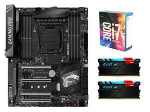 RGB Combo: MSI X99A GAMING PRO CARBON ATX Intel Motherboard, Intel Core i7-6800K 6-Core 3.4GHz CPU, GeIL EVO X 16GB (2 x ... RGB Combo: MSI X99A GAMING PRO CARBON ATX Intel Motherboard, Intel Core i7-6800K 6-Core 3.4GHz CPU, GeIL EVO X 16GB (2 x ...