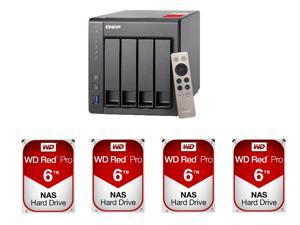 Qnap TS-451+-2G-US 4-Bay NAS + (4x) WD Red 6TB 7200 RPM NAS HDD Qnap TS-451+-2G-US 4-Bay NAS + (4x) WD Red 6TB 7200 RPM NAS HDD