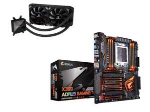 GIGABYTE X399 AORUS Gaming 7 sTR4 AMD X399 ATX 3*M.2 4-Way SLI AMD Motherboard, Enermax Liqtech TR4 240 AIO Liquid CPU Cooler, ... GIGABYTE X399 AORUS Gaming 7 sTR4 AMD X399 ATX 3*M.2 4-Way SLI AMD Motherboard, Enermax Liqtech TR4 240 AIO Liquid CPU Cooler, ...