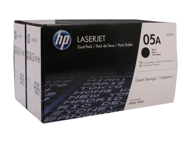 Hp 05a Black Dual Pack Laserjet Toner Cartridges Ce505d 