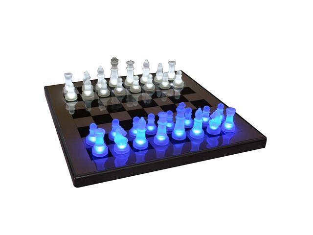 LumiSource SUP-LEDCHES-BW LED Glow Chess Set - OEM