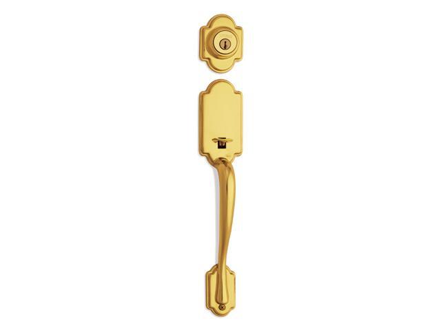 Kwikset 96870-091 Bright Brass Dakota Entry Handle Sets